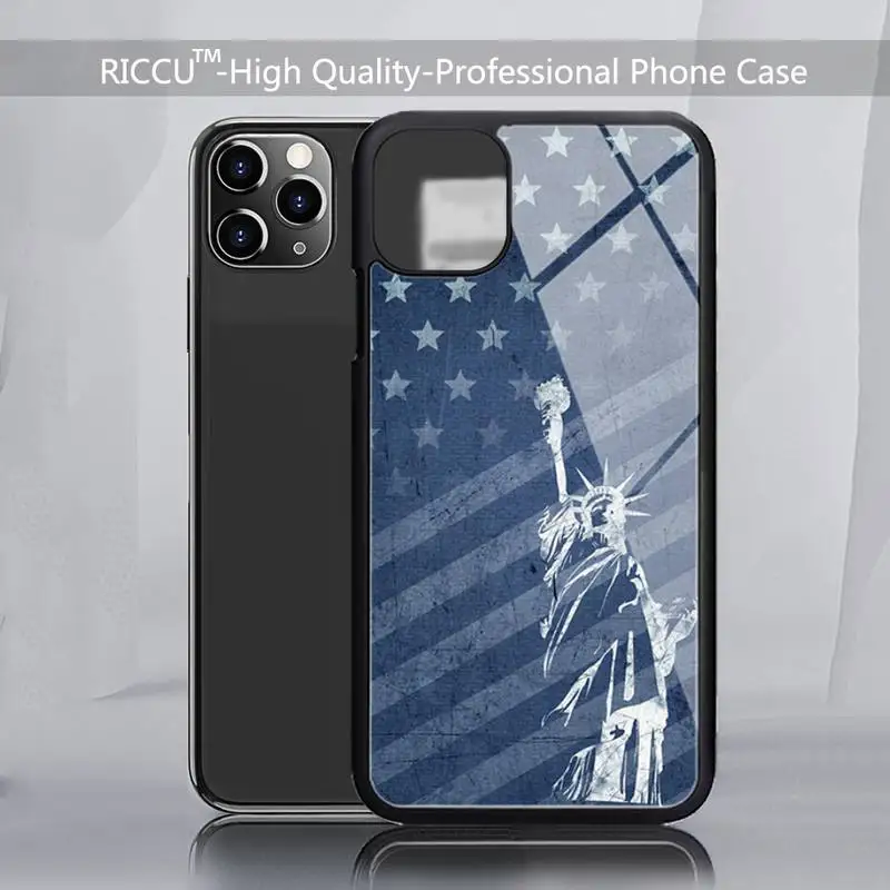 Резиновый чехол с американским флагом для телефона iPhone 12 11Pro Max XS 8 7 6 6S Plus X SE 2020 XR