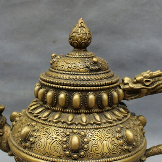 --- 506 + 12 &quotНародная китайская Бронзовая статуя головы дракона буддизм стиль