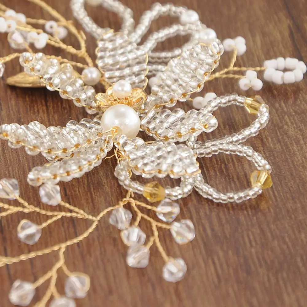 HP68 женские аксессуары для волос жемчужные бусины заколки держатель конского