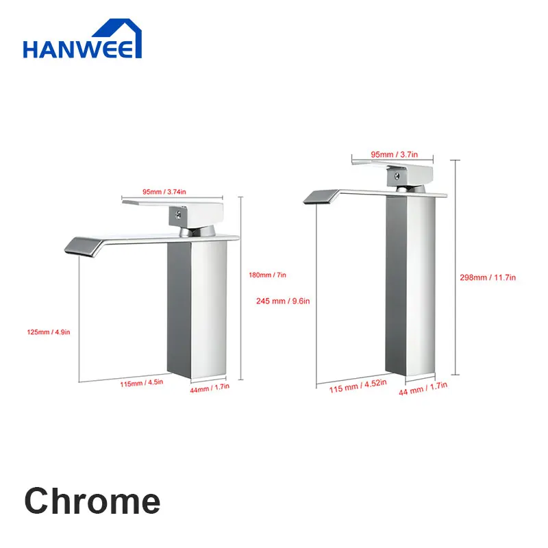 Hanwee кран для ванной комнаты водопроводный раковины с одной ручкой смеситель