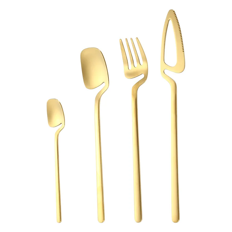 

Stainless steel hanging cup knife fork spoon dessert creative fruit fork coffee spoon tableware gift dinnerware set