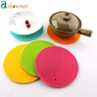 1814 см круглый термостойкий силиконовый коврик для выпечки для питевых чашек подставки Non-slip горшок Настольный держатель кухонная салфетка-подставка для Onderzetters