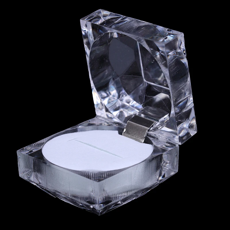 

1Pc Clear Acrylic Suspended Jewelry Display Square Jewelry Box Case Acrylic