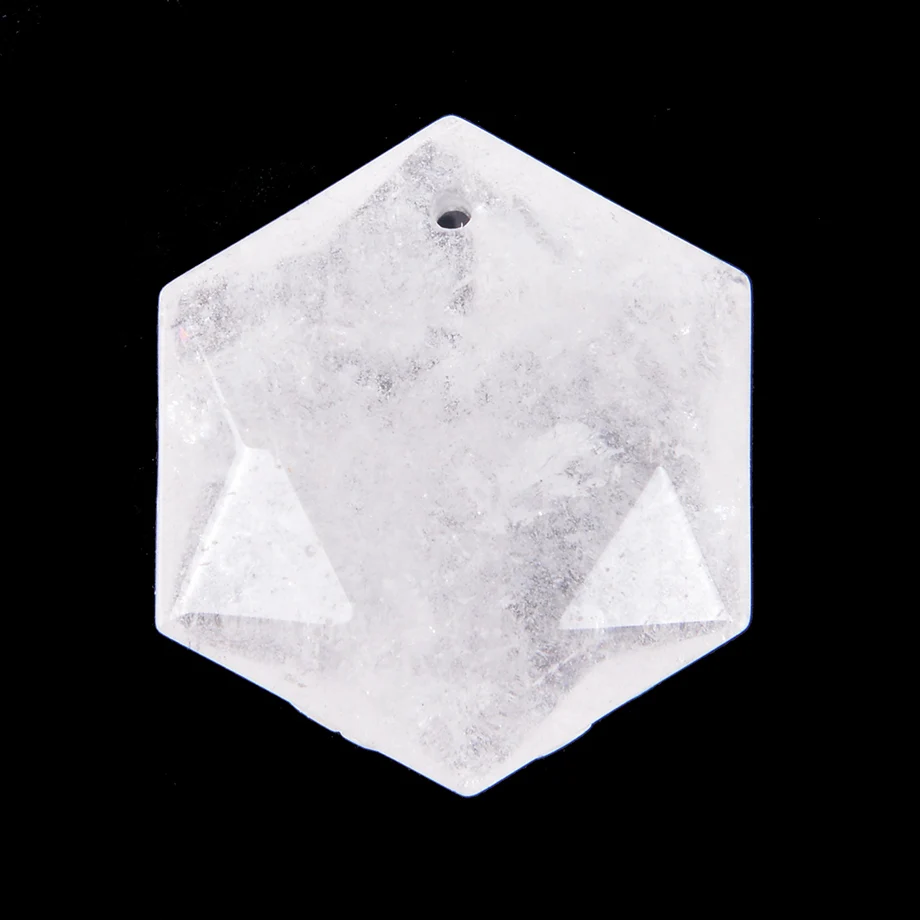 Граненый шестиугольная натурального драгоценного камня ожерелья и кулоны опал