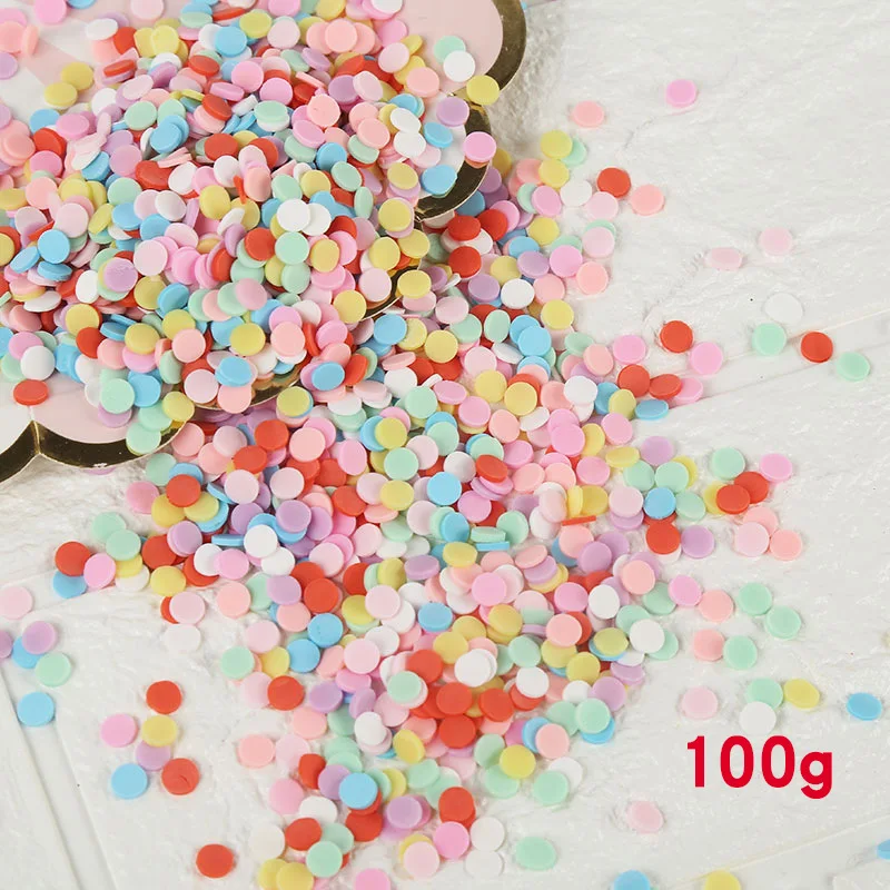 A2211 100g/lot Fimo Polymer Clay Sprinkles for Slime Heart Round Snowflake Star Slices Fake Cake Dessert Decoration DIY Nail Art Craft - Цвет: A2211