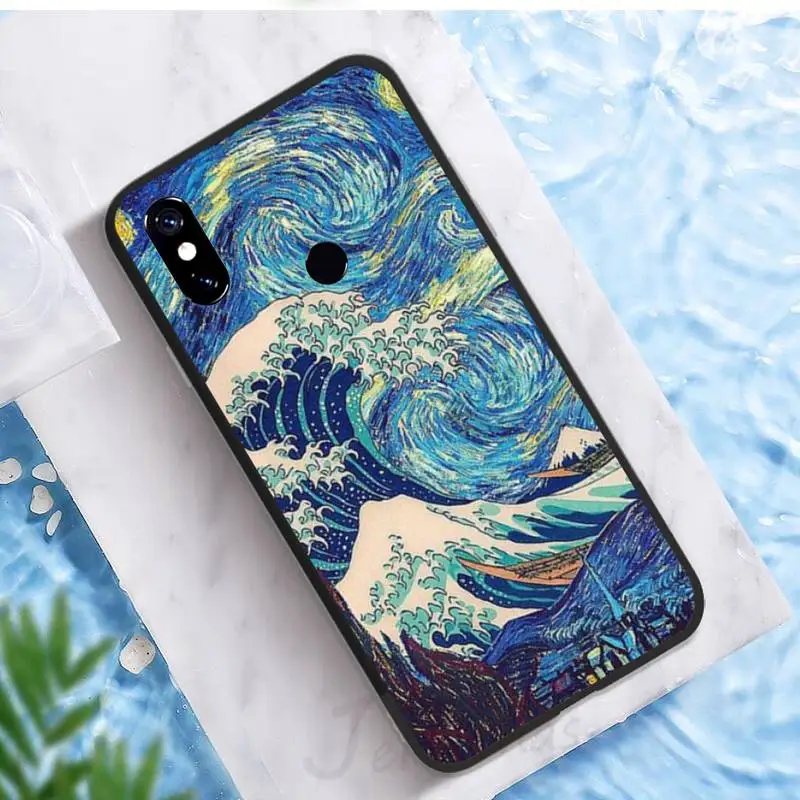 

Paintings Starry Night Van Gogh Phone Case For Xiaomi Redmi note 7 8 9 pro 8T 9A 9S Mi Note 10 Lite pro