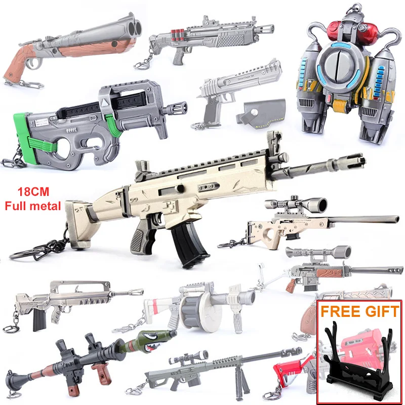 

Fortn Battle Royale Game Gun Model Key Chian Alloy Weapon Key Ring Keychain Christmas gift