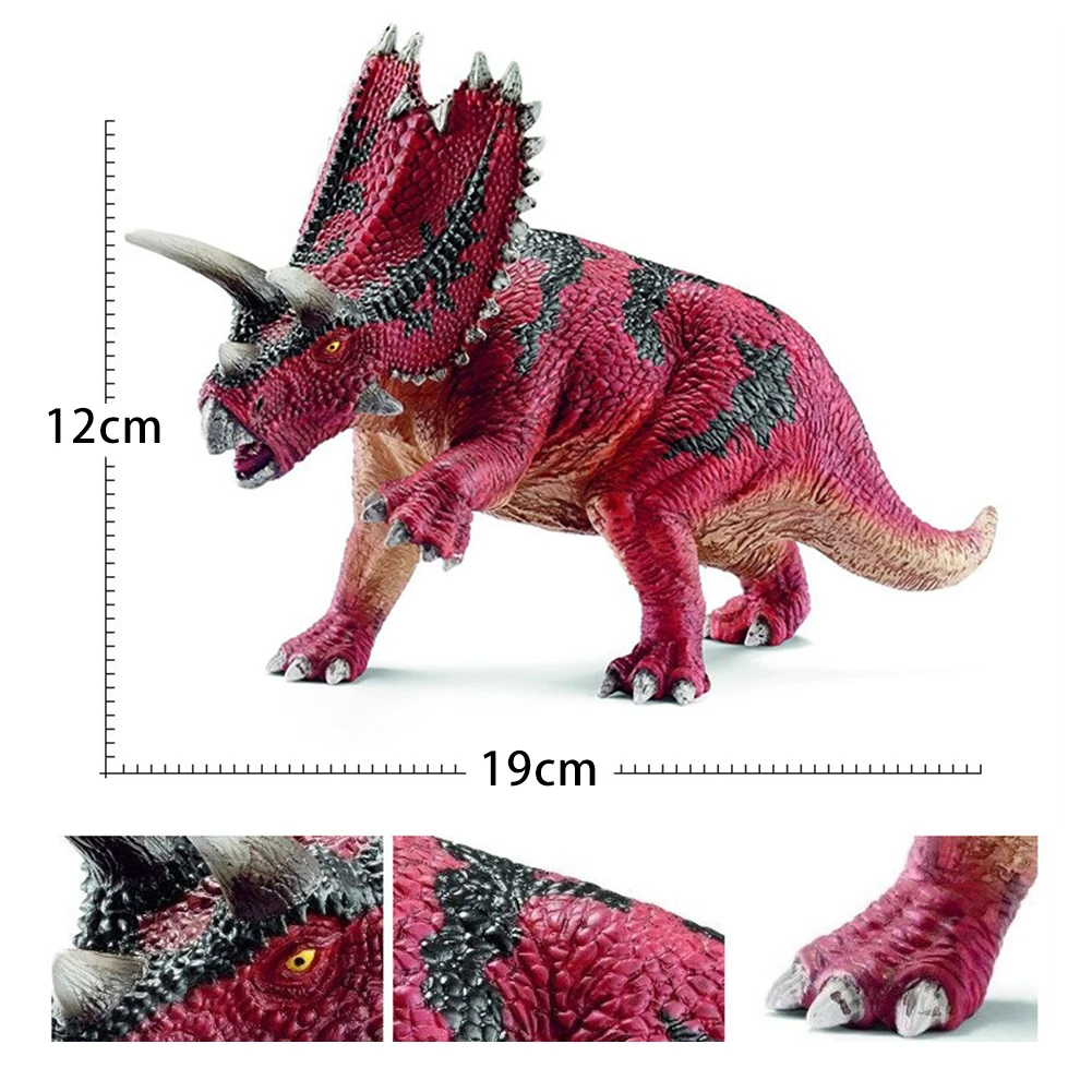 

7.5inch Dinosaur Pentaceratops Figure Toy Animal Model Desktop Ornaments Collection Decoration Gift For Friend Children Kids