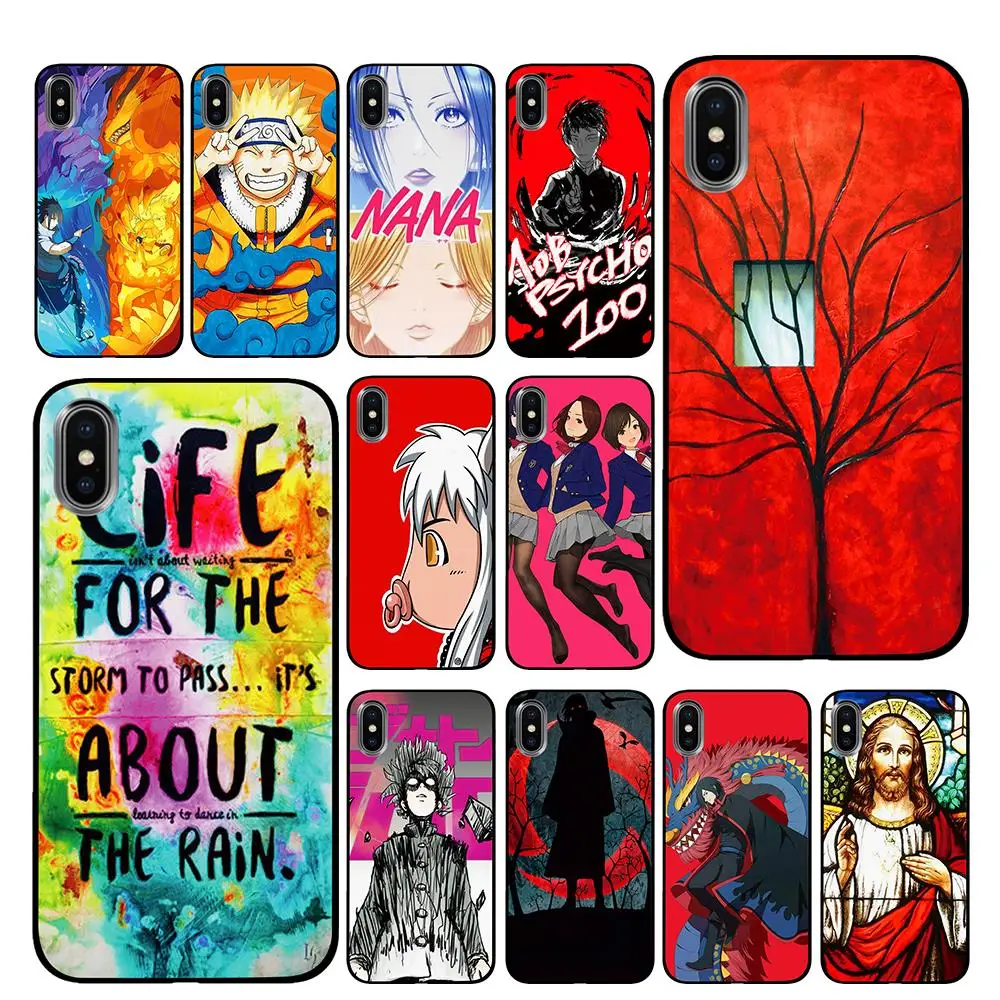Maidenhair папоротники черный чехол ТПУ для iPhone 5 5S 6 6s 7 8 Plus X XS XR 11 Pro Max|Чехлы-накладки| |