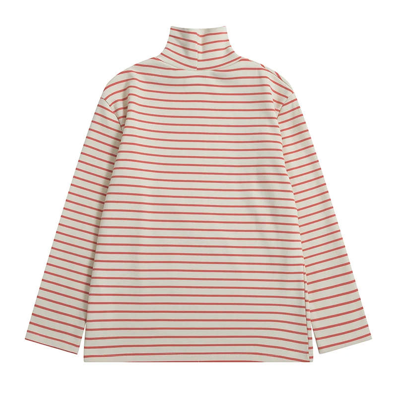 Высокое качество женская тонкая футболка в полоску с рисунком из мультфильма