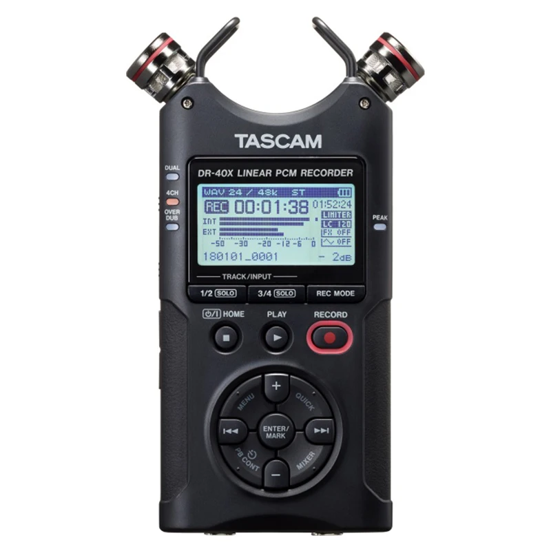 Tascam DR 40X Улучшенный ручной цифровой диктофон 40 профессиональный линейный