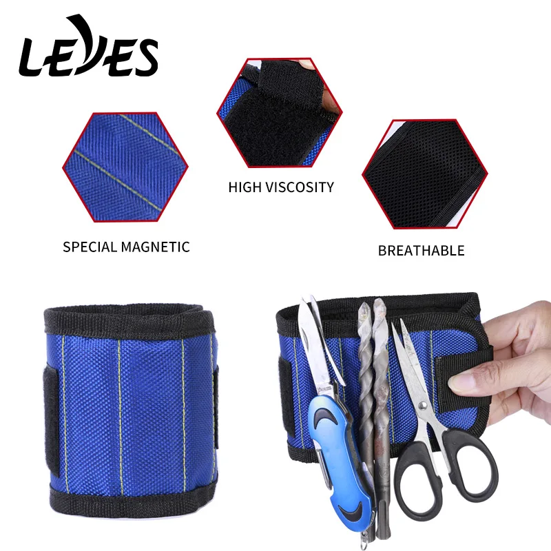 Магнитный браслет Портативная сумка для инструментов винты запястье гвозди