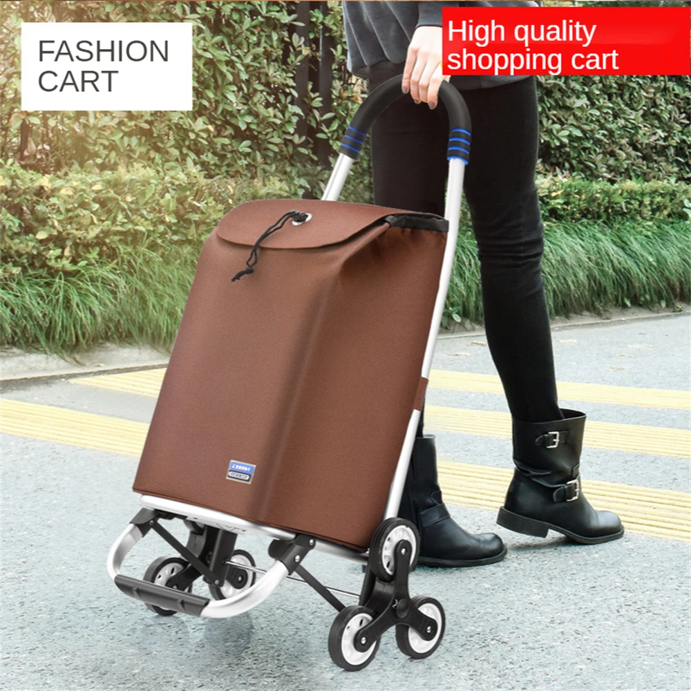 

Grocery Cart With Wheels Reusable Portable Collapsible Trolley Bags Hand-Pulling Strip Utility Folding Shoppinh Dolly