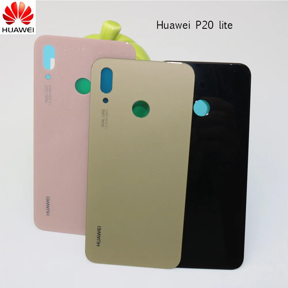 100% оригинальное заднее стекло для huawei P20 Lite батарея задняя крышка Замена lite