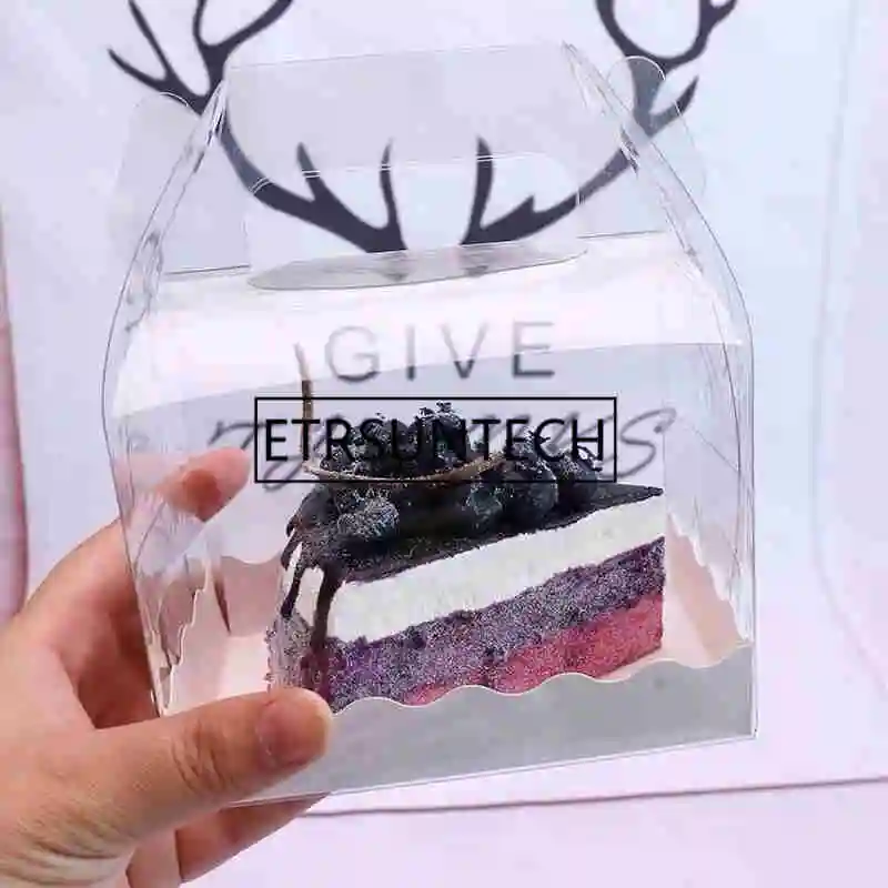 100 шт прозрачная коробка для торта печенья конфет упаковка шоколада вечерние