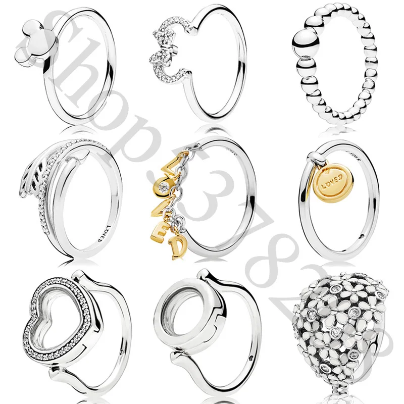 Реальные 925 стерлингового серебра блеск любимым Script мышь силуэт медальон Модные