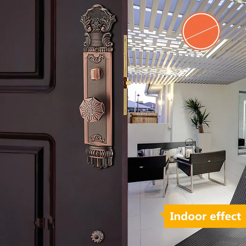 Цинковый сплав Материал входной замок античная медь Coffee отделка для одной