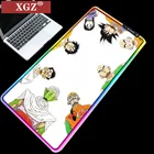 Большой коврик для мыши XGZ Dragon Cartoon RGB с внешним светящимся краем, резиновый светодиодный коврик для геймеров CsgoXXL, нескользящий, 300x800x3 мм