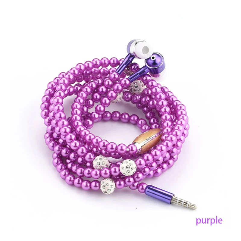 

Pearl headphones In-ear Earphone Earphones Girl Pearl Headset For 3.5mm Noise Reduction Stereo Earpiece For Iphone Xiaomi