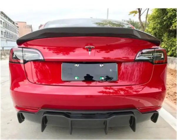 Новая модель 3 Реальные углеродного волокна спереди диффузор губа на задний