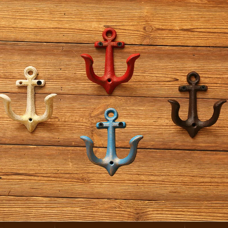 

Metal Anchor Rack Clothes Key Hat Towel Wall Hook Hanger Door Wall Mounted Crafted Classic Antique Cast Iron WY817