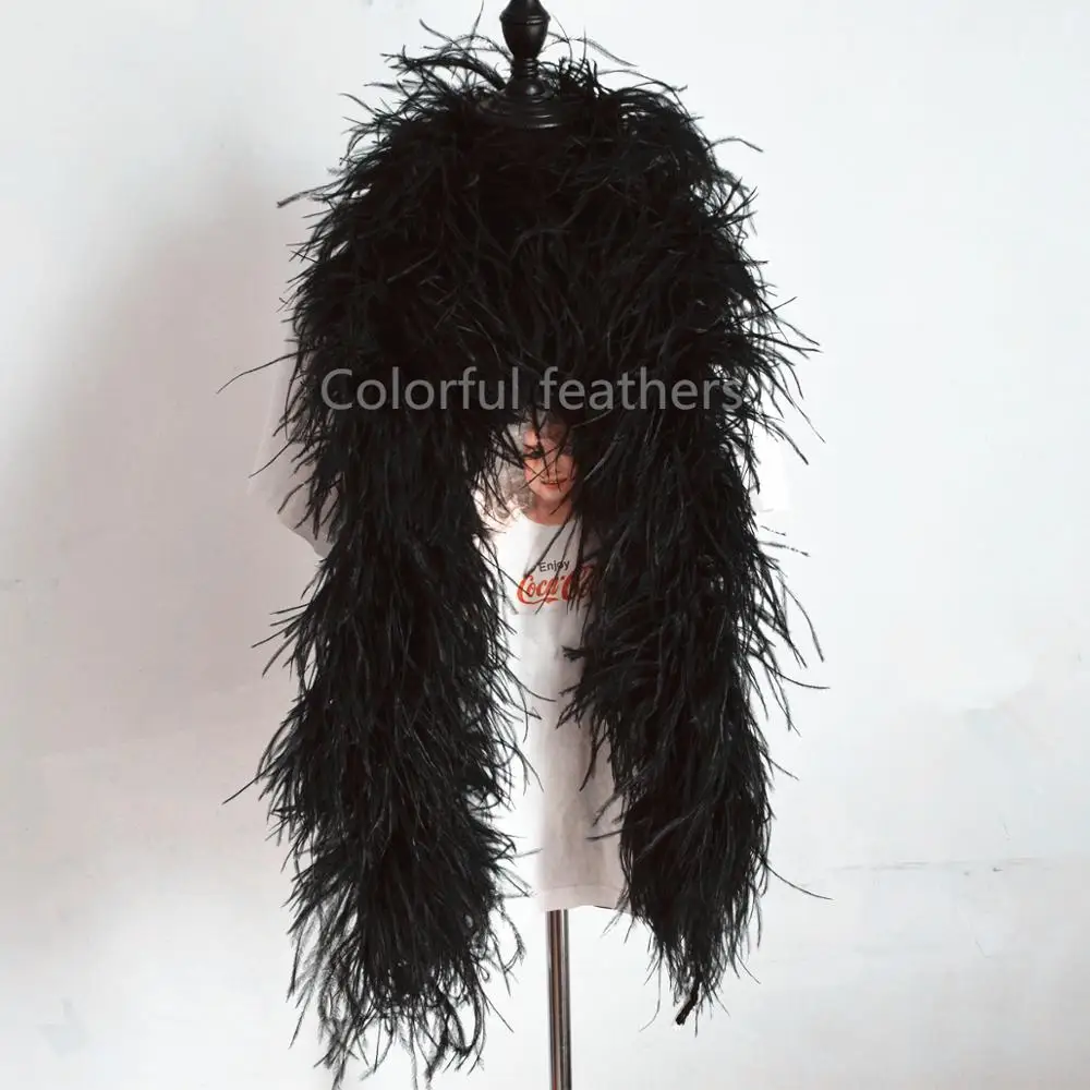 5 слойные красивые белые боа из страусиных перьев качества пушистые