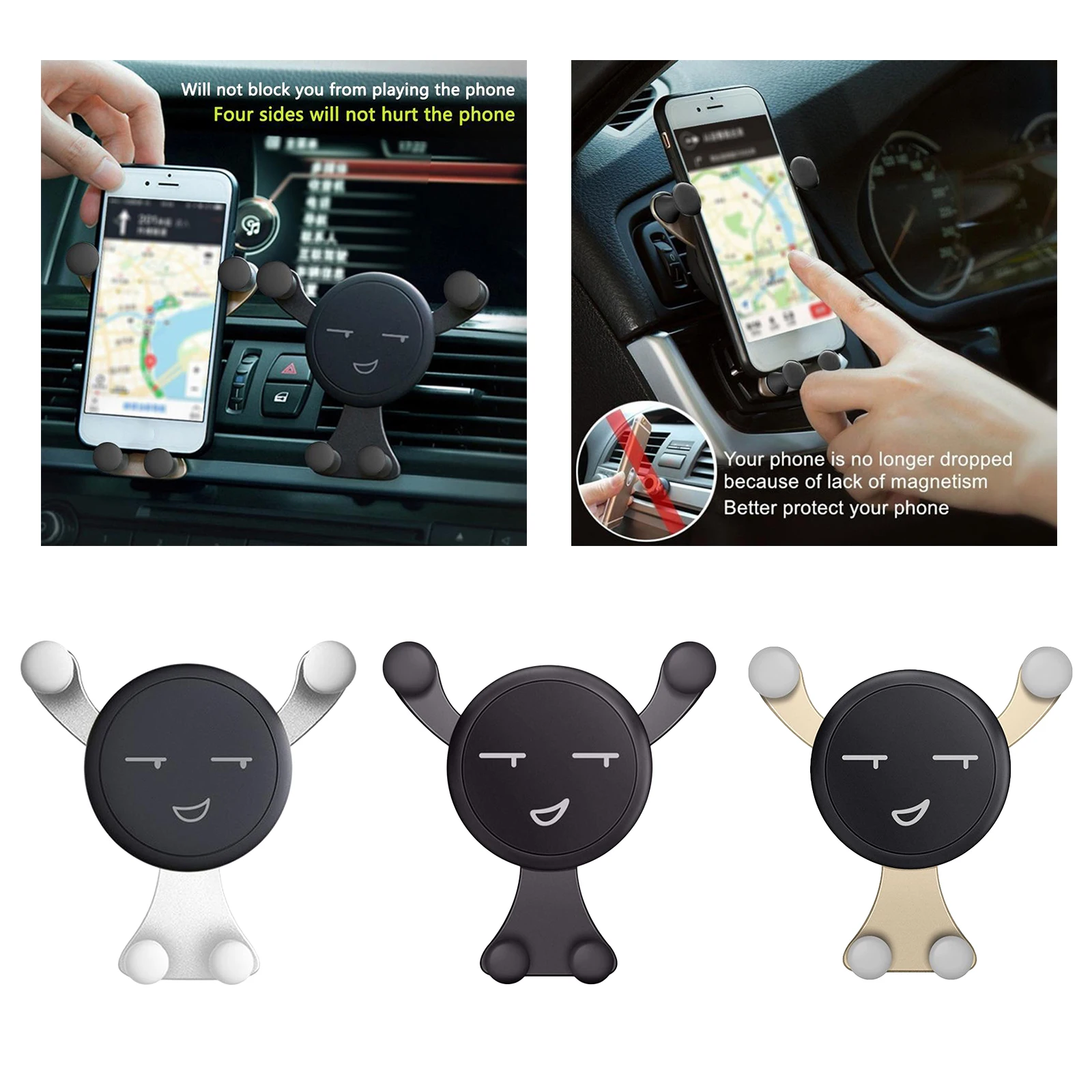 

Automatic Locking Auto Lock Automobile Car Air Vent GPS Cell Phone Holder Hands Free Cradle for 4"-6" inch