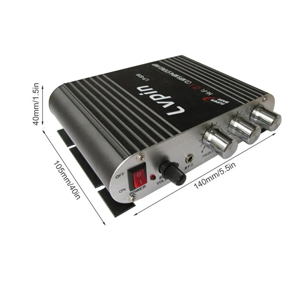 Lepy LP 838 усилитель мощности для автомобиля Hi Fi 2 1 MP3 радио аудио стерео басовый