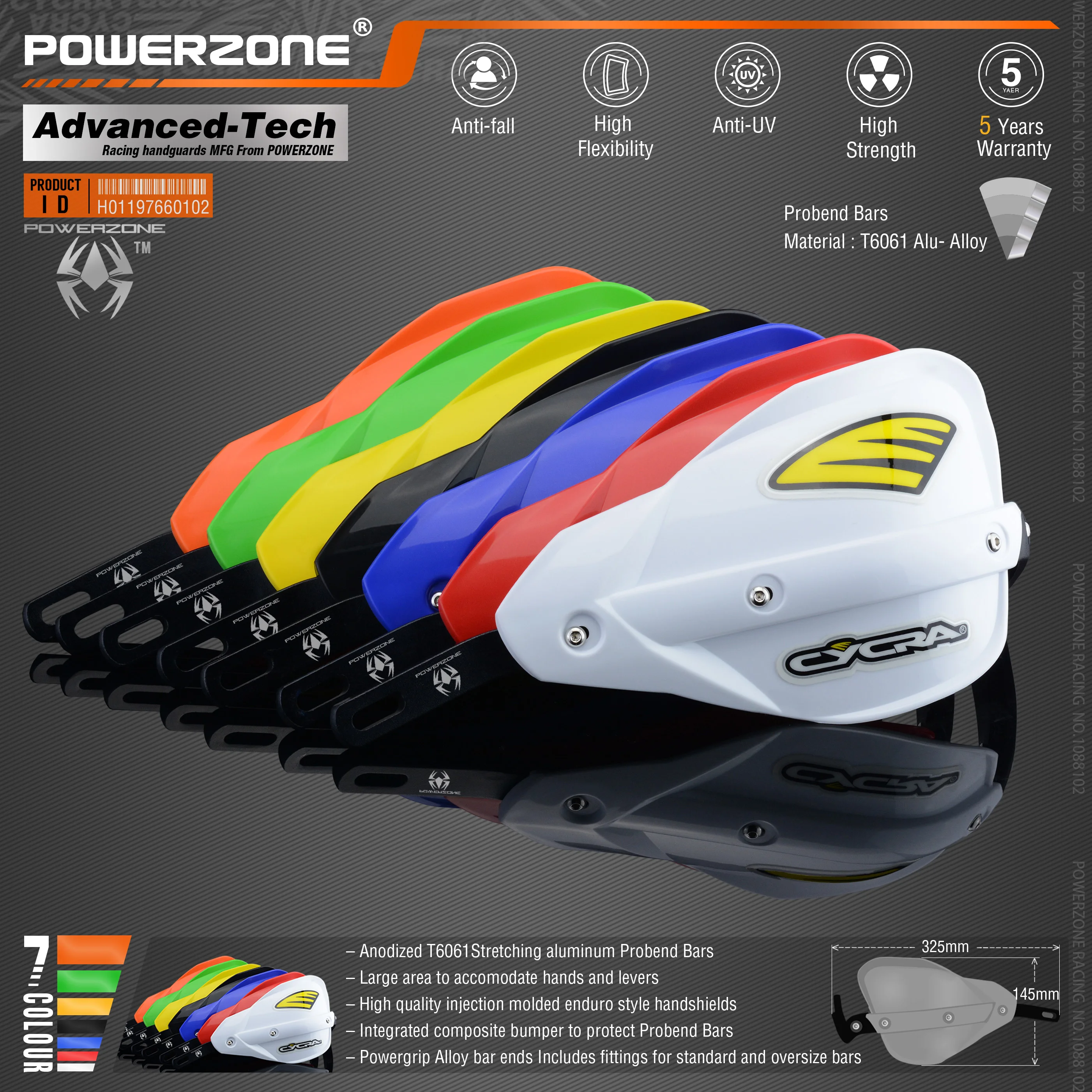 Powerzone Probend рукавицы для Honda KTM ADV EXC EnduroHusqvarna TE CRF WRF DRZ KLX Мотоцикл Байк ATV руль