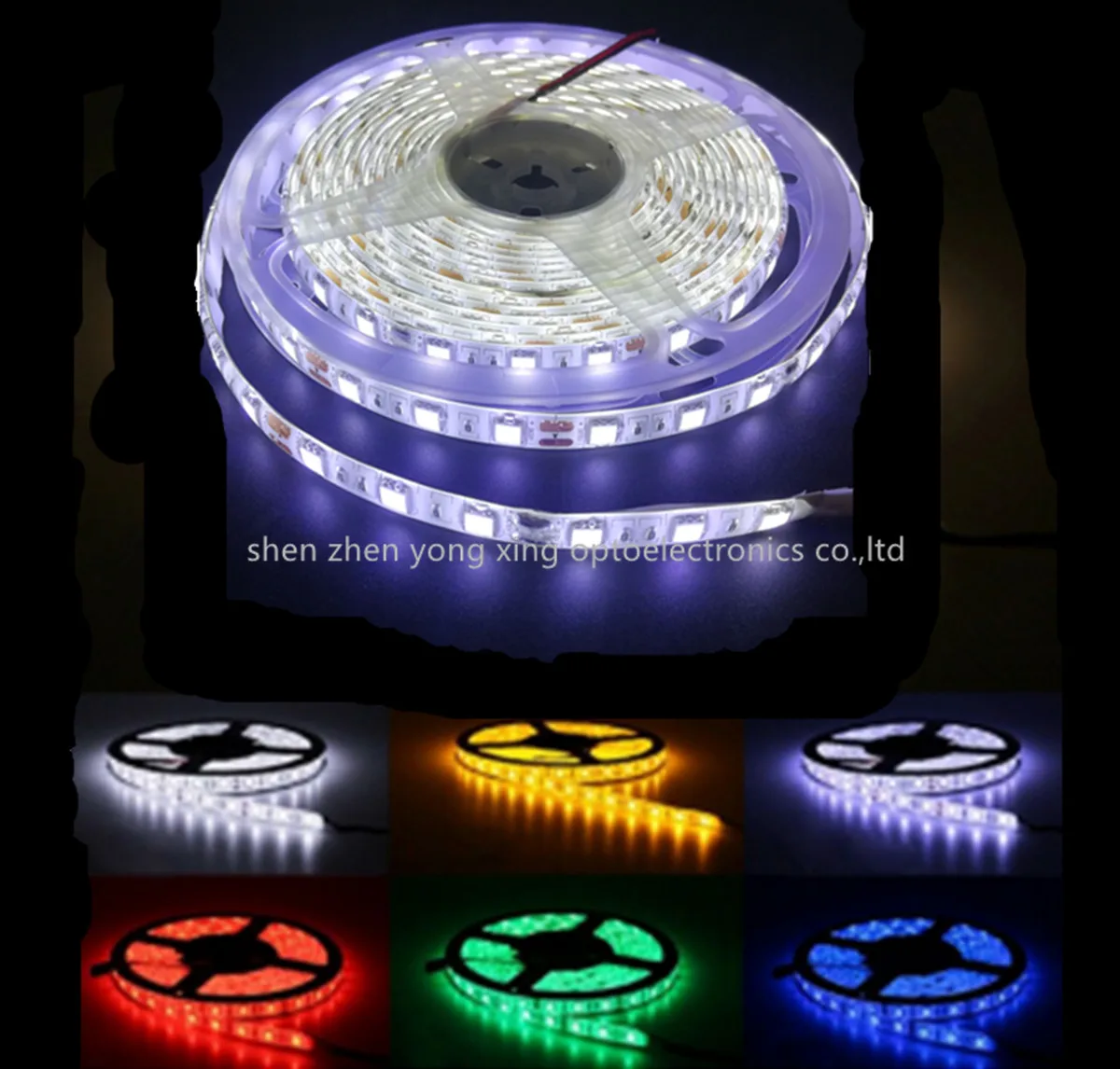 DC 12 в 1 м 5 SMD 5050 RGB белый водонепроницаемый 300 светодиодный гибкий 3 ленточный