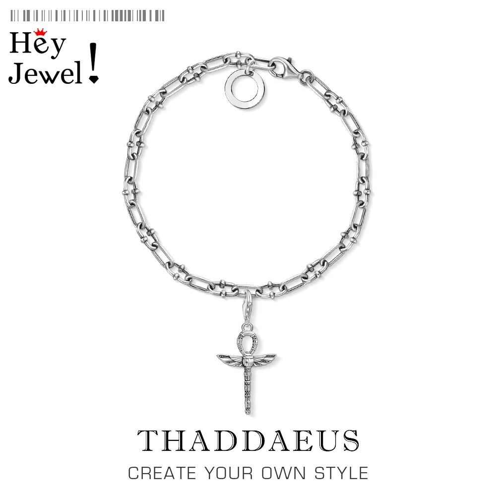 Браслет с шармами крест жизни винтажный подарок для женщин и мужчин Европейское