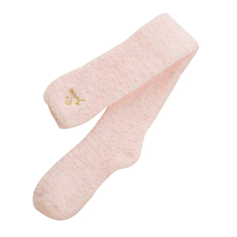 Коралловые бархатные Гольфы теплые гольфы женские носки домашние для сна