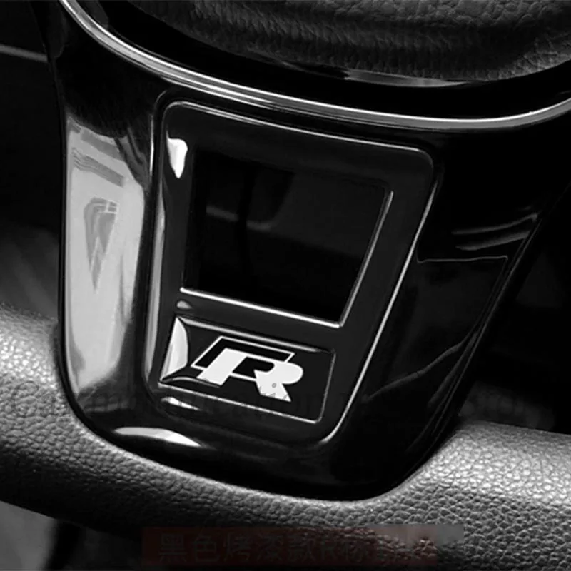C Для Volkswagen VW T-ROC ABS R Mark внутренняя Накладка для рулевого колеса отделка - Цвет: C