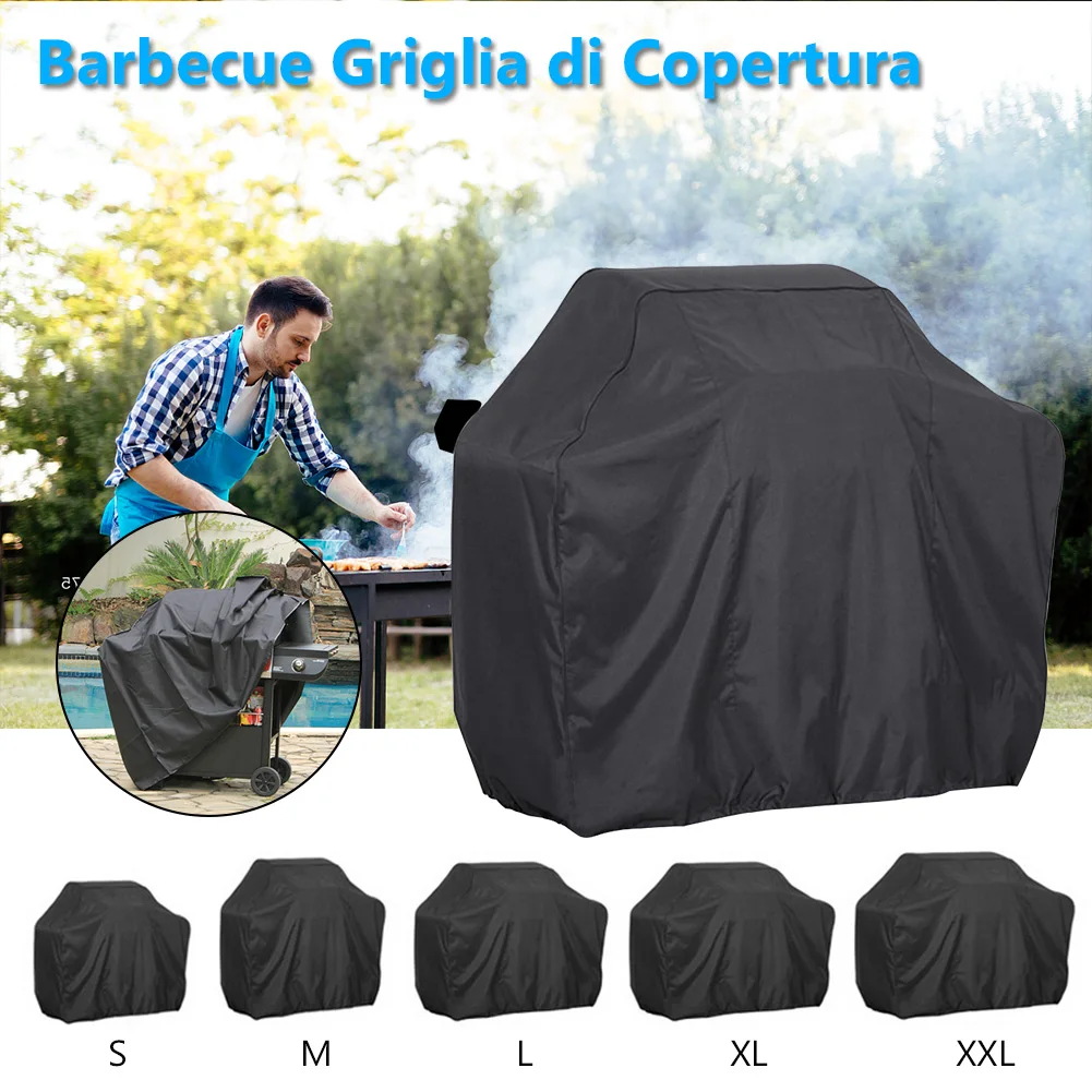 

S M L XL XXL BBQ Cover Anti-Dust Waterproof Weber Heavy Duty Charbroil Grill Cover Rain Protective Barbecue Cover Round
