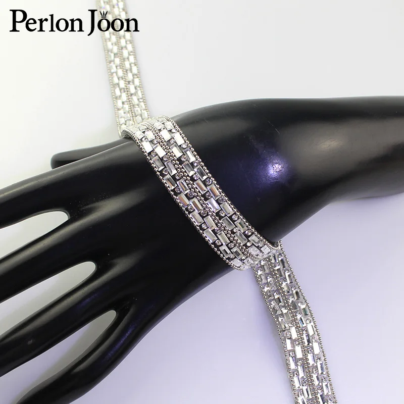 1 ярд белое стекло узор в виде кристаллов стразы отделка горячая фиксация лента