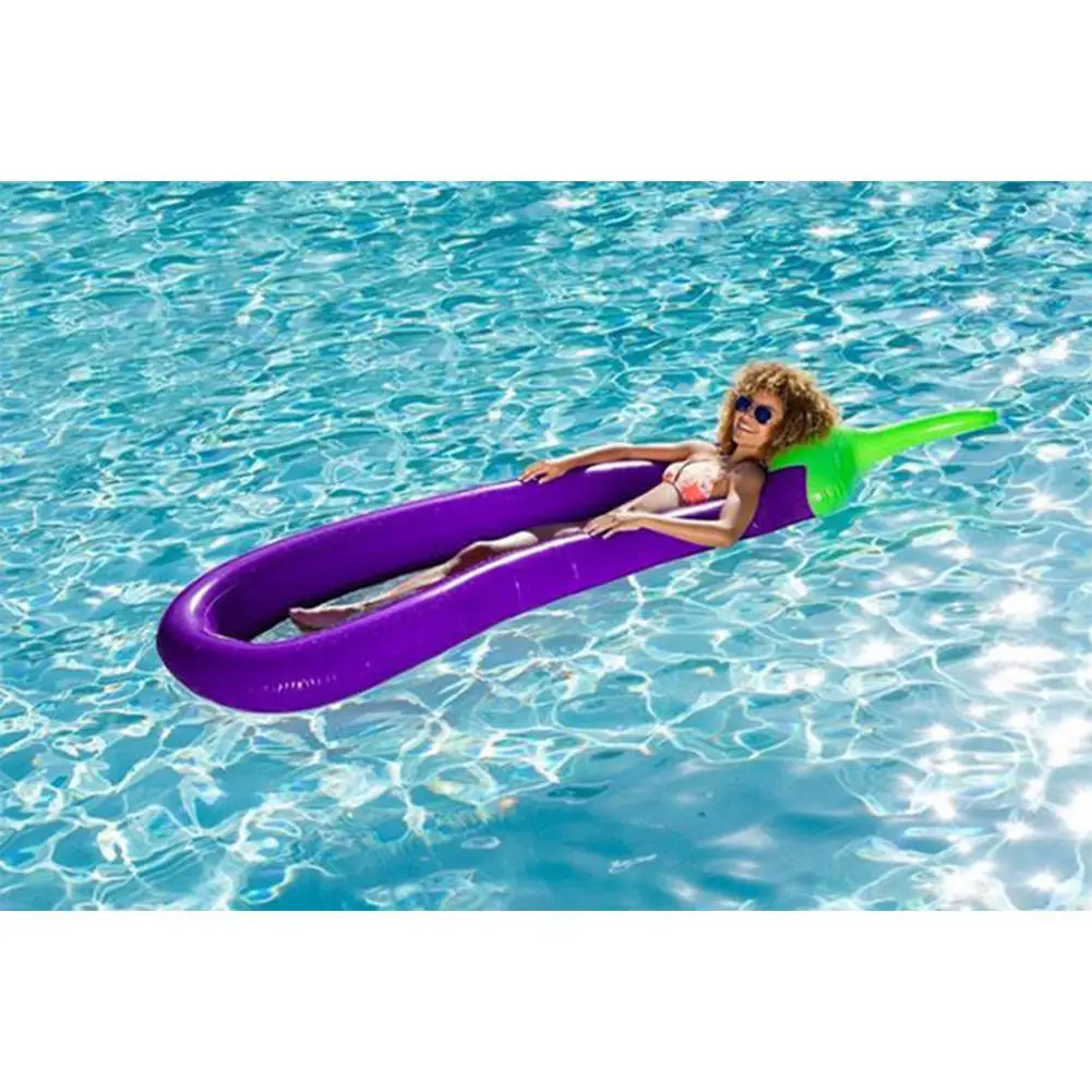 GloryStar Inflatable Water Sofa Eggplant Floating Bed Foldable Row for Summer Outdoor Swimming Beach | Спорт и развлечения