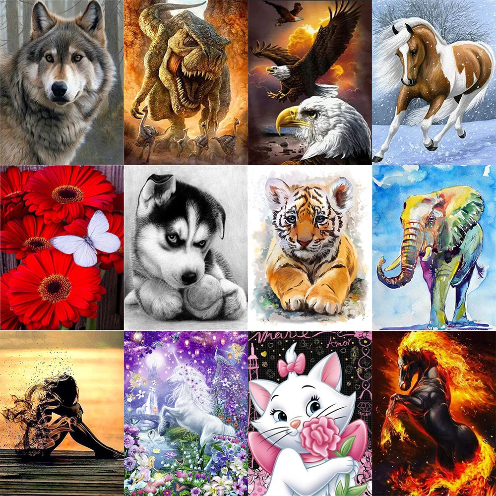 Полная круглая алмазная живопись вышивка крестиком 5D своими руками Мультяшные