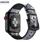Силиконовый кожаный ремешок для Apple watch, ремешок для apple watch 4, 3, 44, 40 мм, iwatch series 4, 3, 21, 42 мм, 38 мм, камуфляжный браслет