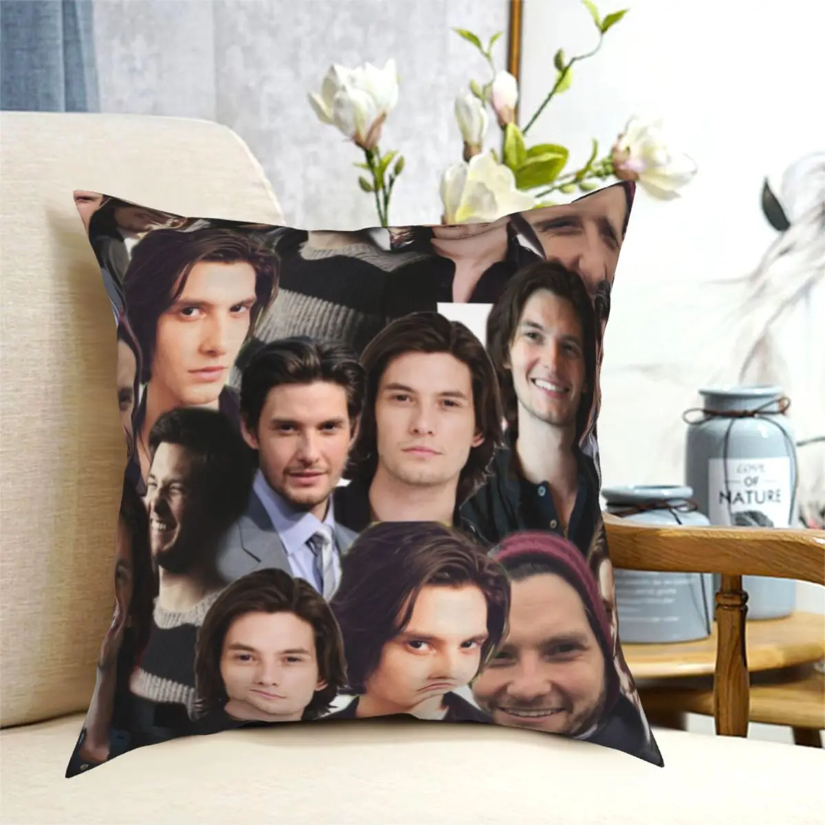 Ben Barnes коллаж Лев Знаки зодиака Подушка Чехол с рисунком Женская Подарочная