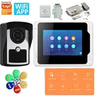 Видеодомофон Taya с замком, приложение Wi-Fi, 7 дюймов, беспроводной дверной звонок, камера, электронный замок