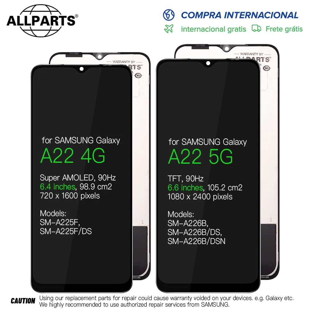 

Original Display for SAMSUNG Galaxy A22 4G 5G LCD Touch Screen A225F SM-A225F SM-A225F/DS A226B SM-A226B SM-A226B/DS SM-A226B/DS