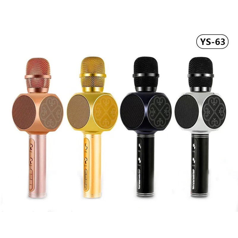

YS-63 Wireless Bluetooth Portable Handheld Karaoke Microphone Speaker For Home Party Children's Speech Meeting Mic Microphone