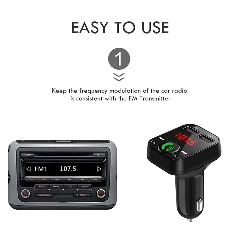 Автомобильный комплект громкой связи Rovtop Bluetooth аксессуар FM передатчик ЖК дисплей