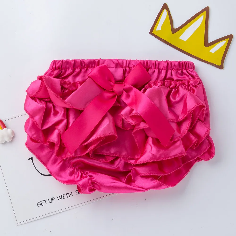 Шорты детские с бантом и оборками милый детский накидка на подгузник шорты для