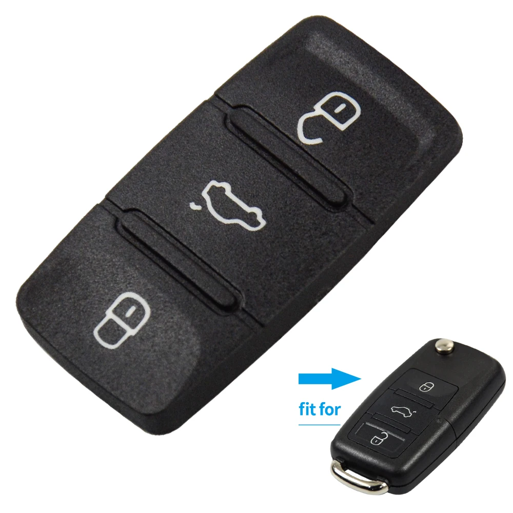 Резиновая накладка для ремонта ключа OkeyTech 10 шт./лот 3 кнопки VW Golf T5 Beetle Caddy Passat