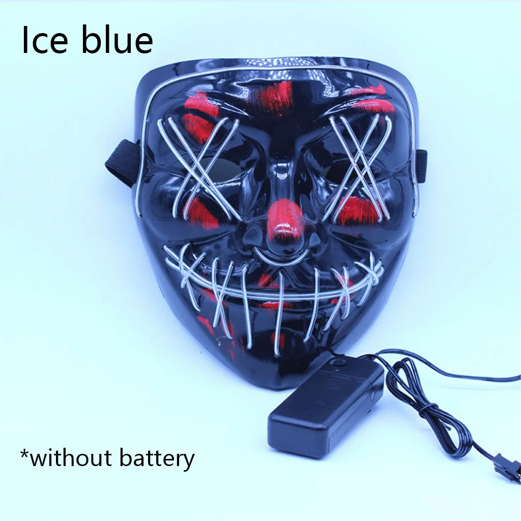 C ice blue Смешные страшные Вечерние Маски для взрослых, латексная маска клоуна для косплея, маскарадные Вечерние Маски для Хэллоуина - Цвет: C ice blue