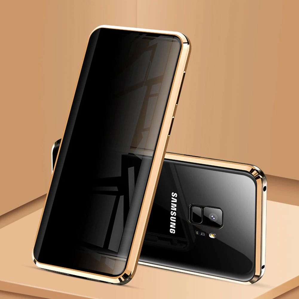 Магнитный чехол для samsung Galaxy S10, 5G, S9, S8 Plus, защита от прописывания, закаленное стекло, полное покрытие, Защита для samsung Note 8, 9
