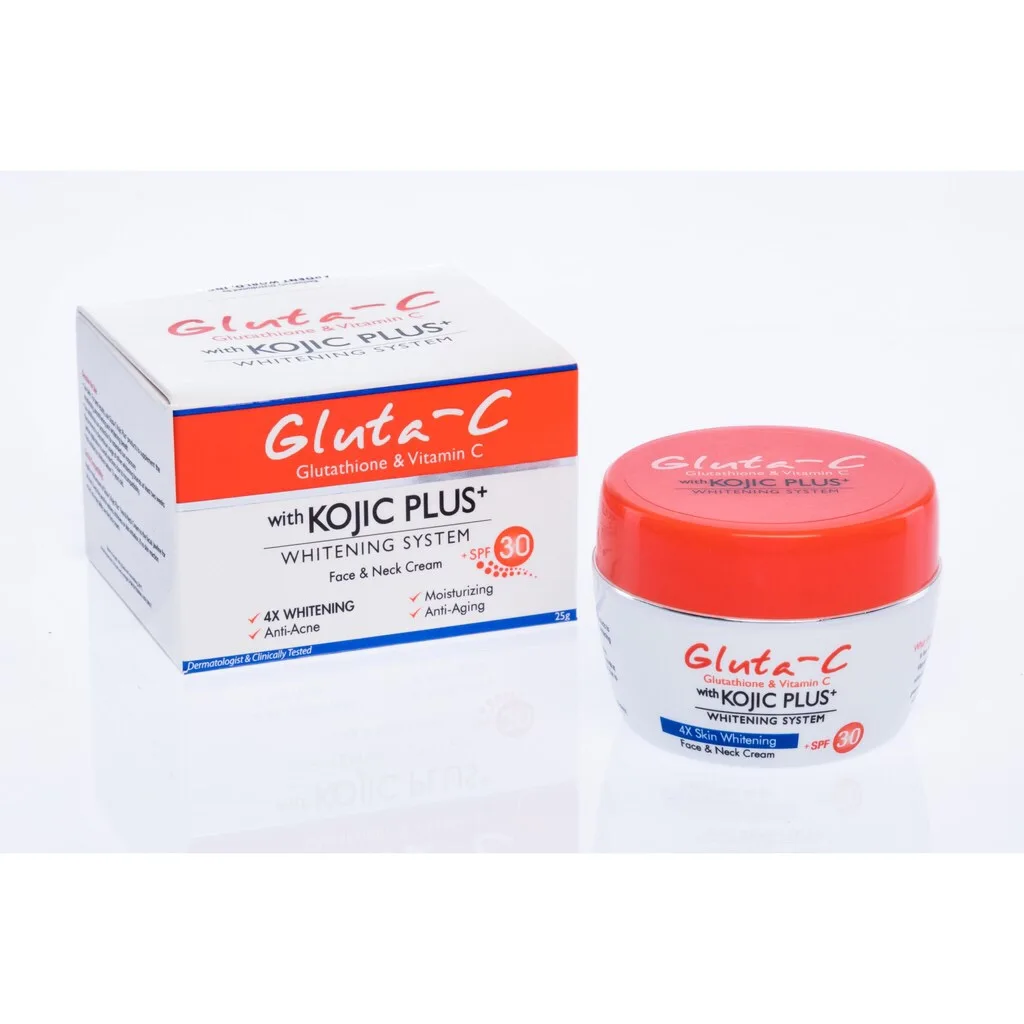 Gluta-C с KOJICPLUS + 4 отбеливающий и увлажняющий крем для лица шеи SPF30/25 г X 1 шт. | Красота