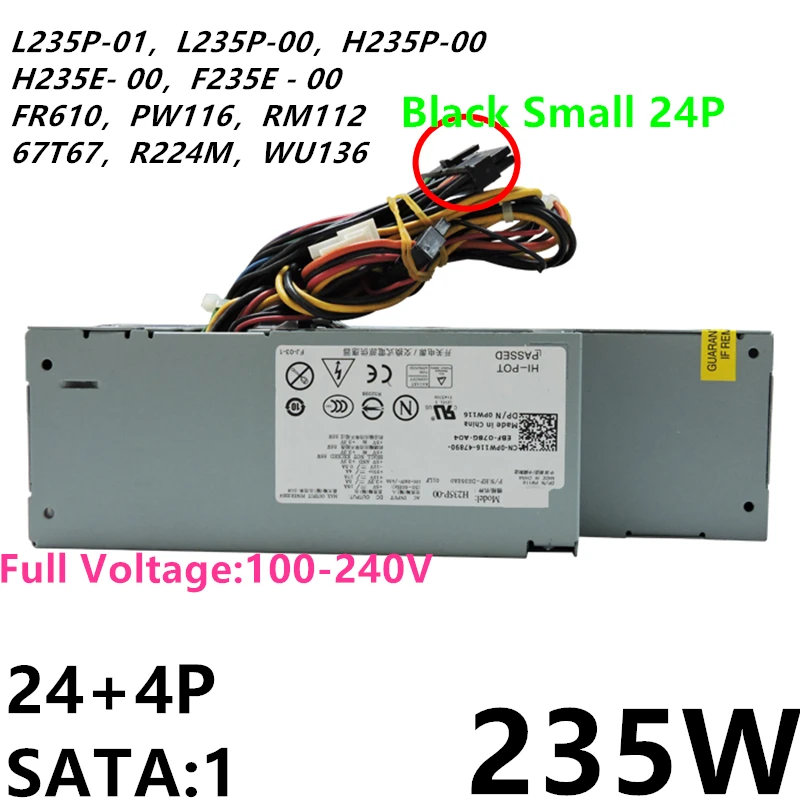 Новый оригинальный блок питания для ноутбука Dell OptiPlex760 960 580 780 235W Питание L235P 01 00
