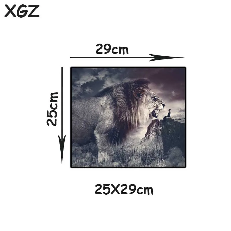 

XGZ Customized Large Mouse Pad Black Lock Edge Animal Huge Lion Roar Office Computer Desk Mat Speed Natural Rubber Non-slip Xxl